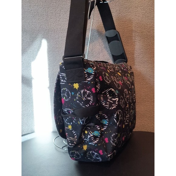 Yak Pak Crossbody Messenger Bag Peace Signs Multicolored Waterproof Canvas - Picture 3 of 9